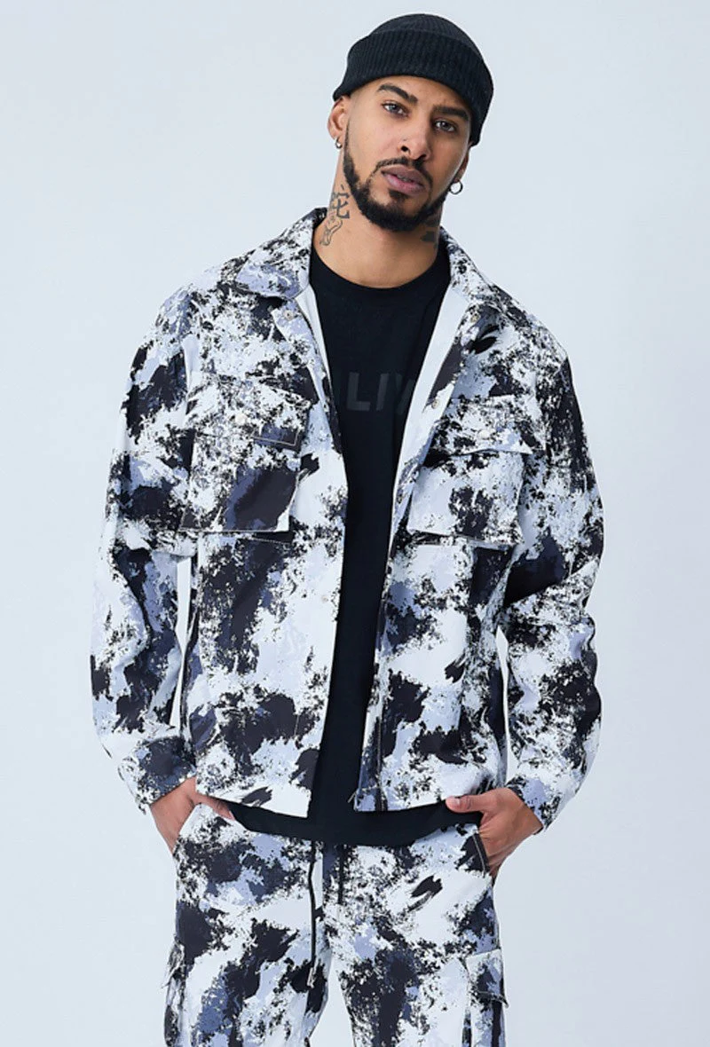 Surchemise streetwear à motif camouflage