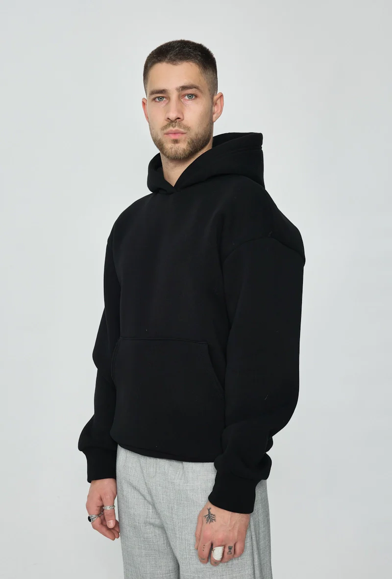Sweat à capuche uni - Image 23