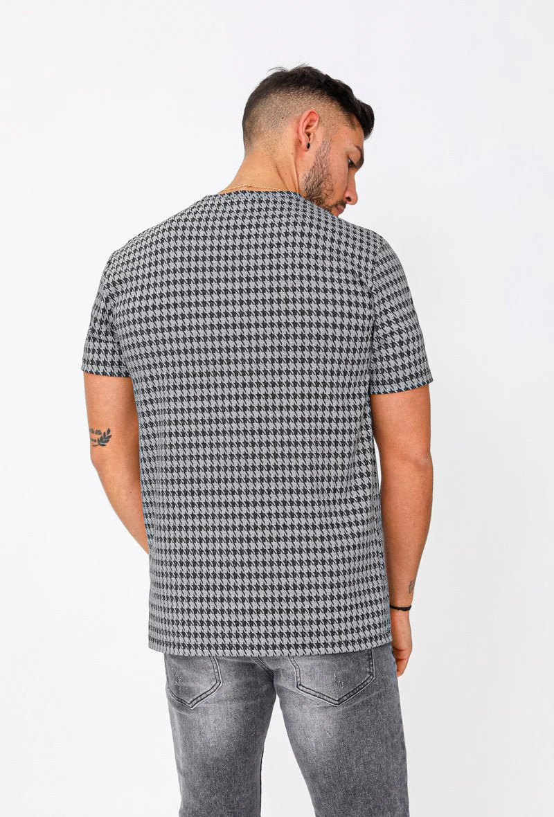 T-shirt à carreaux pieddepoule - Image 5