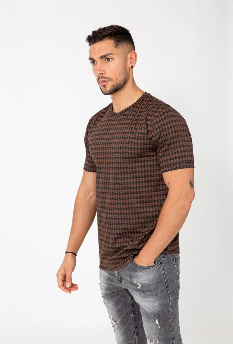 T-shirt à carreaux pieddepoule - Image 9