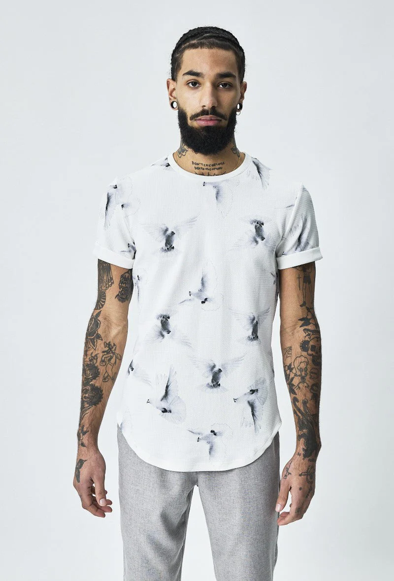 T-shirt à imprimé hirondelles