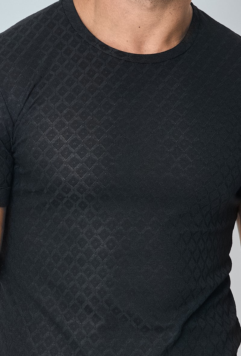 T-shirt à motif losange - Image 4