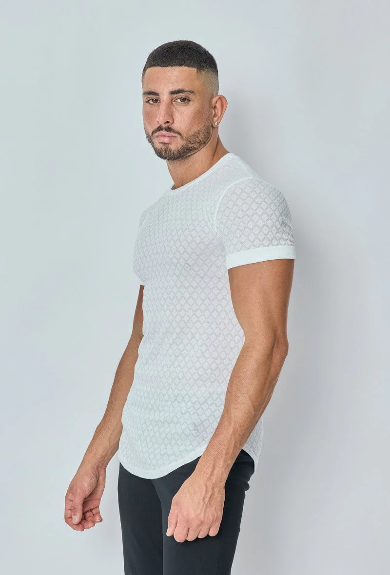 T-shirt à motif losange - Image 7