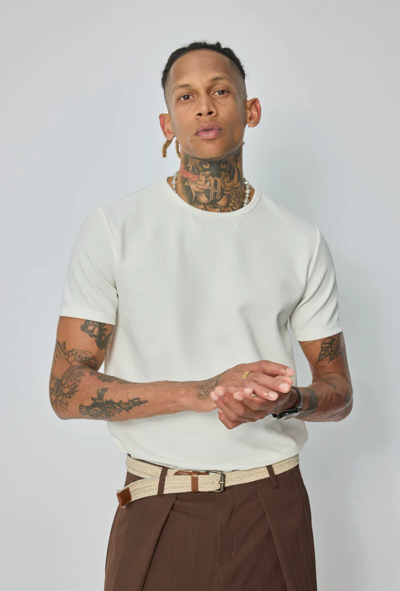 T-shirt col rond ajusté