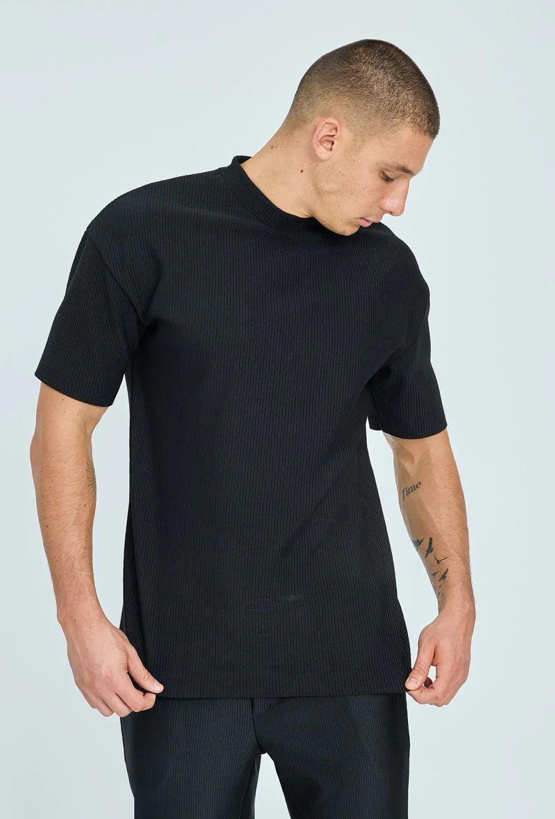 T-shirt plissé uni oversize - Image 5