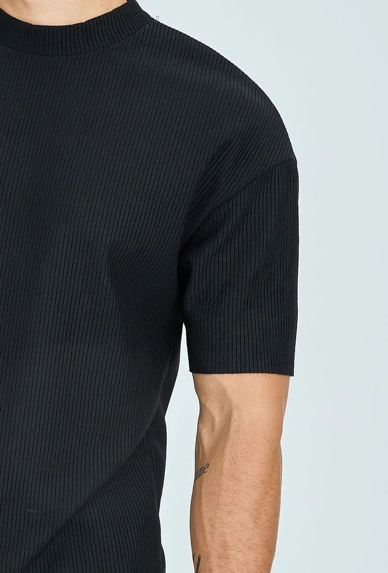 T-shirt plissé uni oversize - Image 7