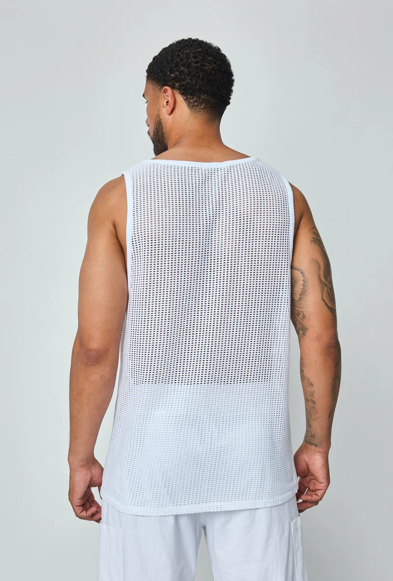 T-shirt débardeur uni à multiples trous - Image 11