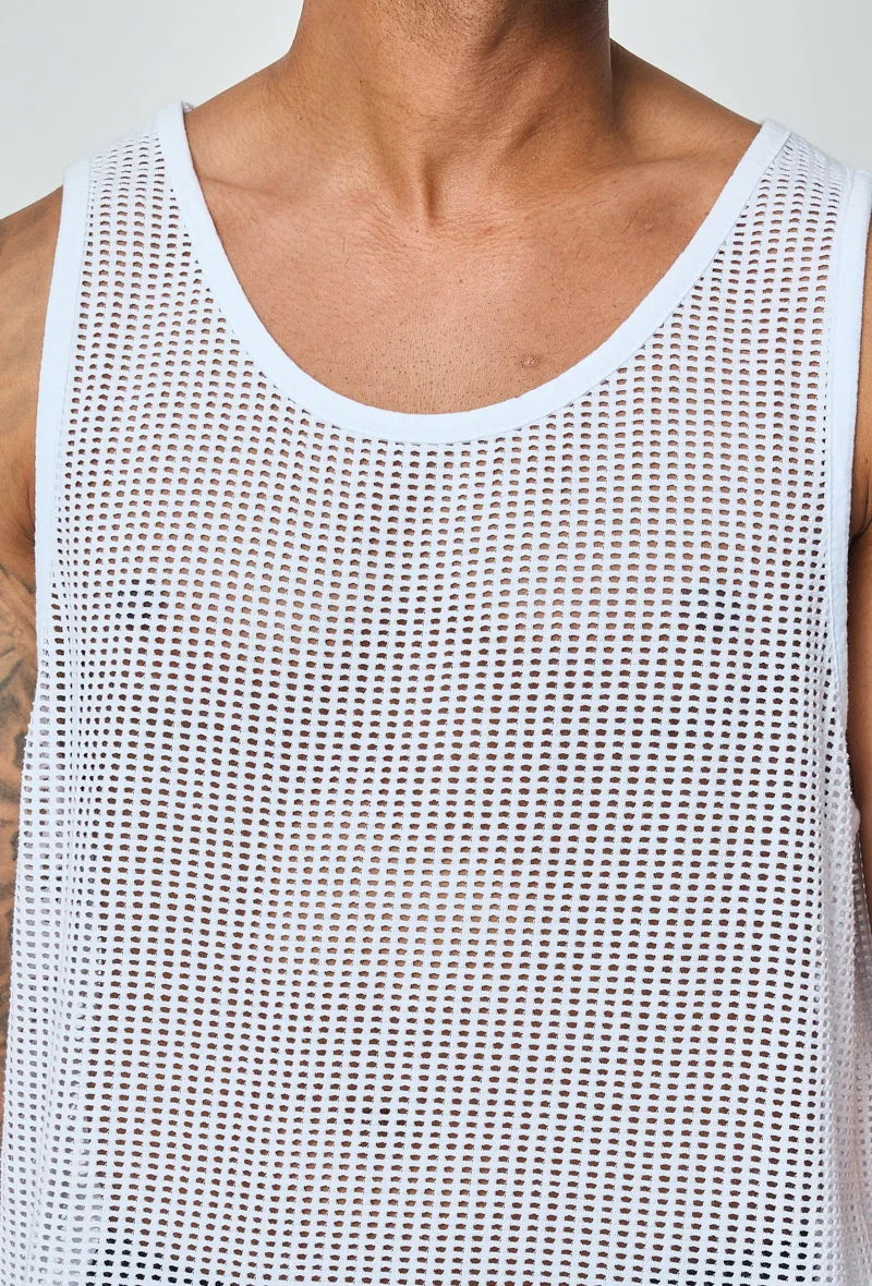 T-shirt débardeur uni à multiples trous - Image 8