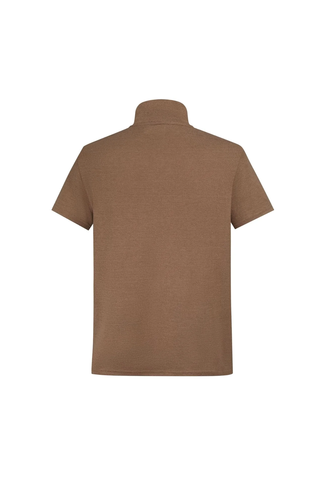 T-shirt maille à col montant zippée - Image 2