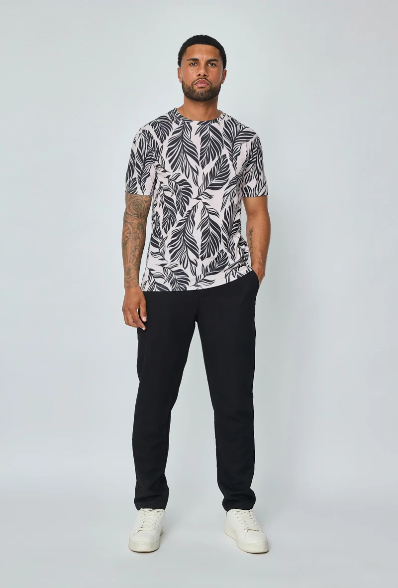 T-shirt manches courtes à motifs feuillage - Image 6