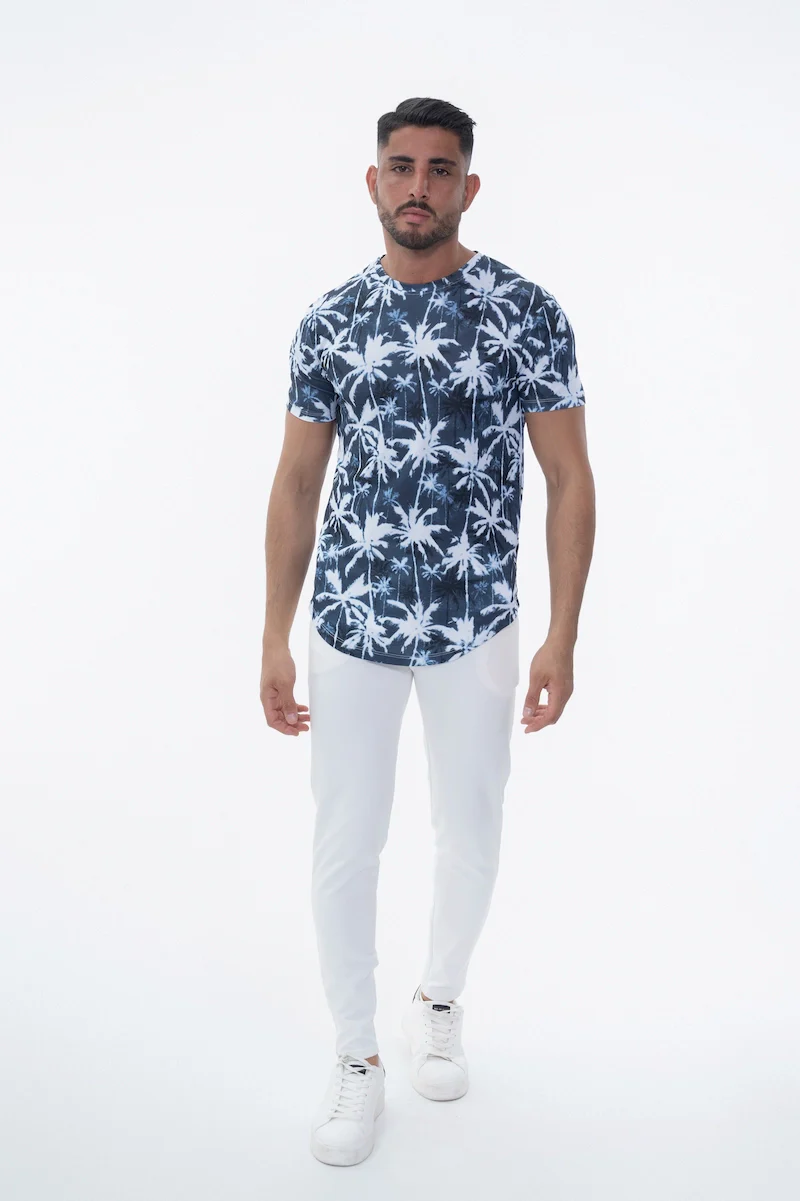 T-shirt manches courtes à motifs palmiers - Image 3