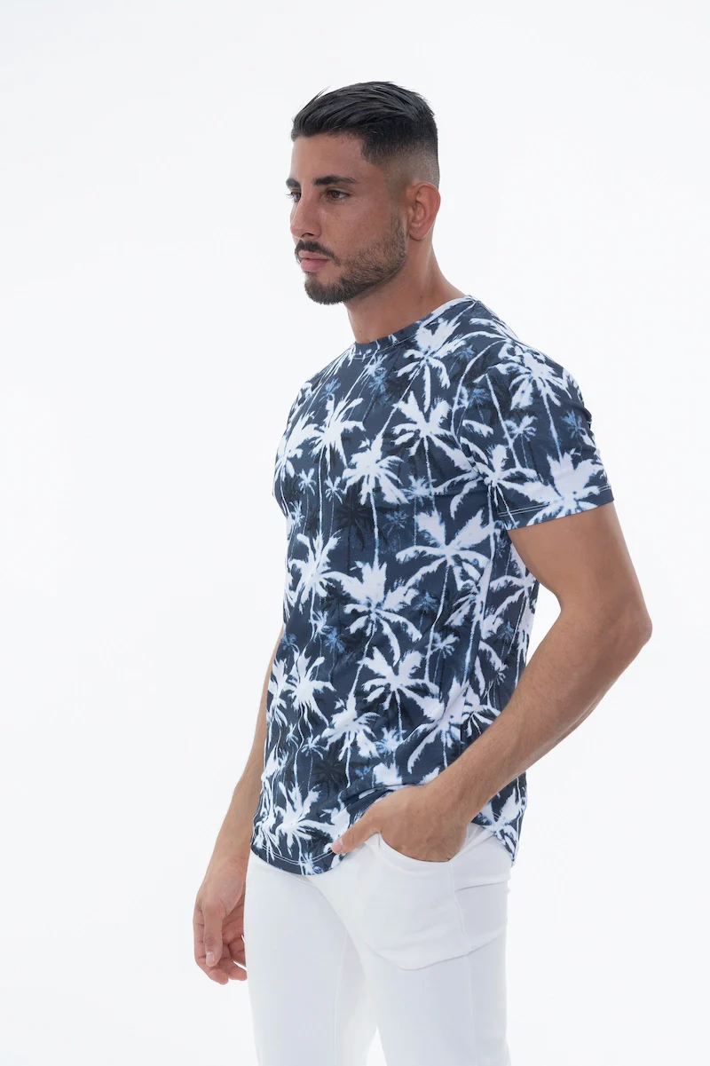 T-shirt manches courtes à motifs palmiers - Image 4