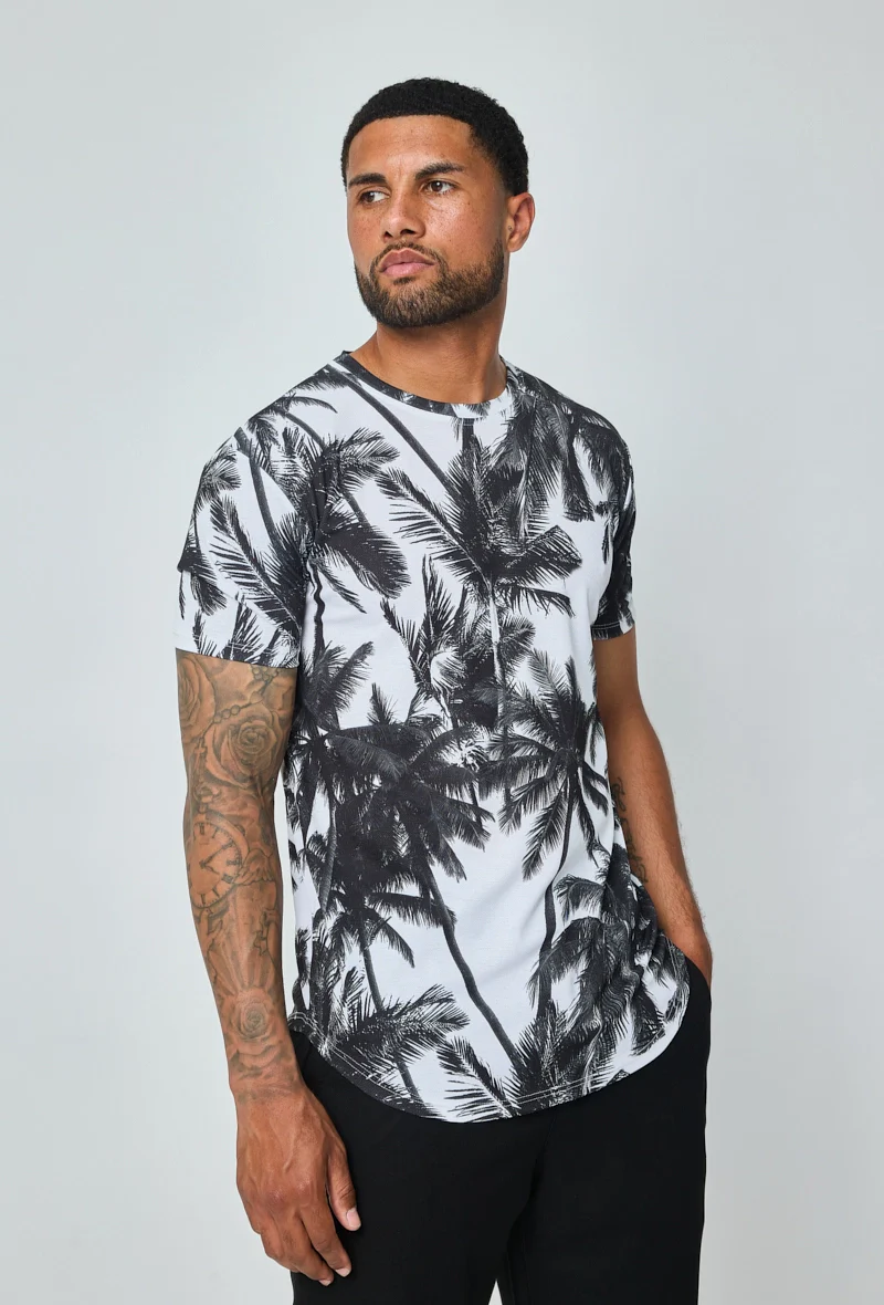 T-shirt manches courtes à motifs palmiers - Image 3