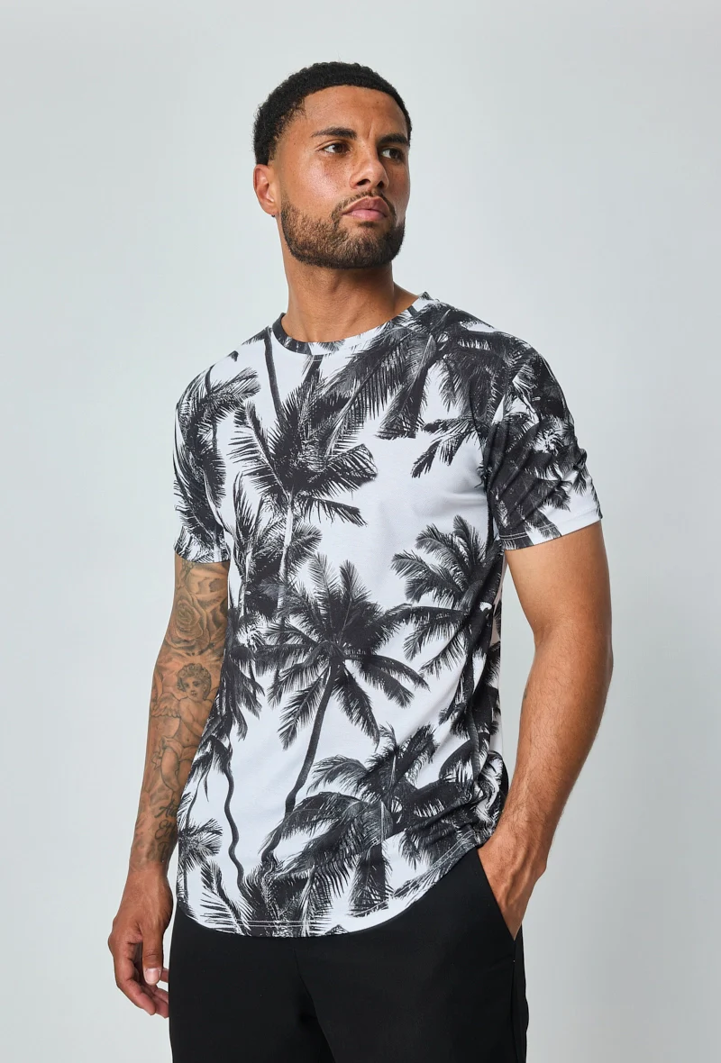T-shirt manches courtes à motifs palmiers - Image 4