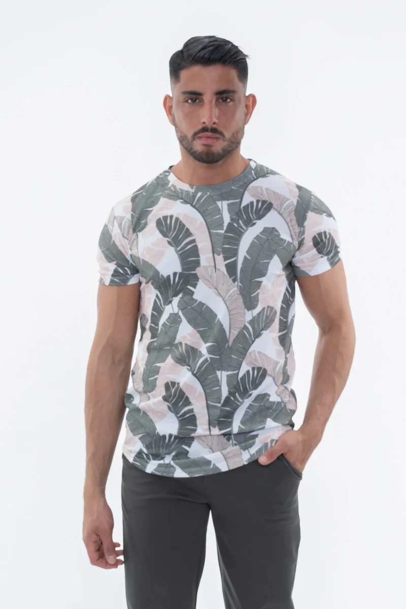 T-shirt manches courtes à motifs plumes - Image 4