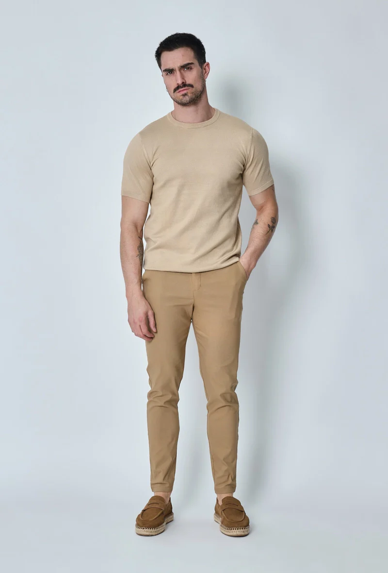 T-shirt manches courtes uni en maille - Image 12