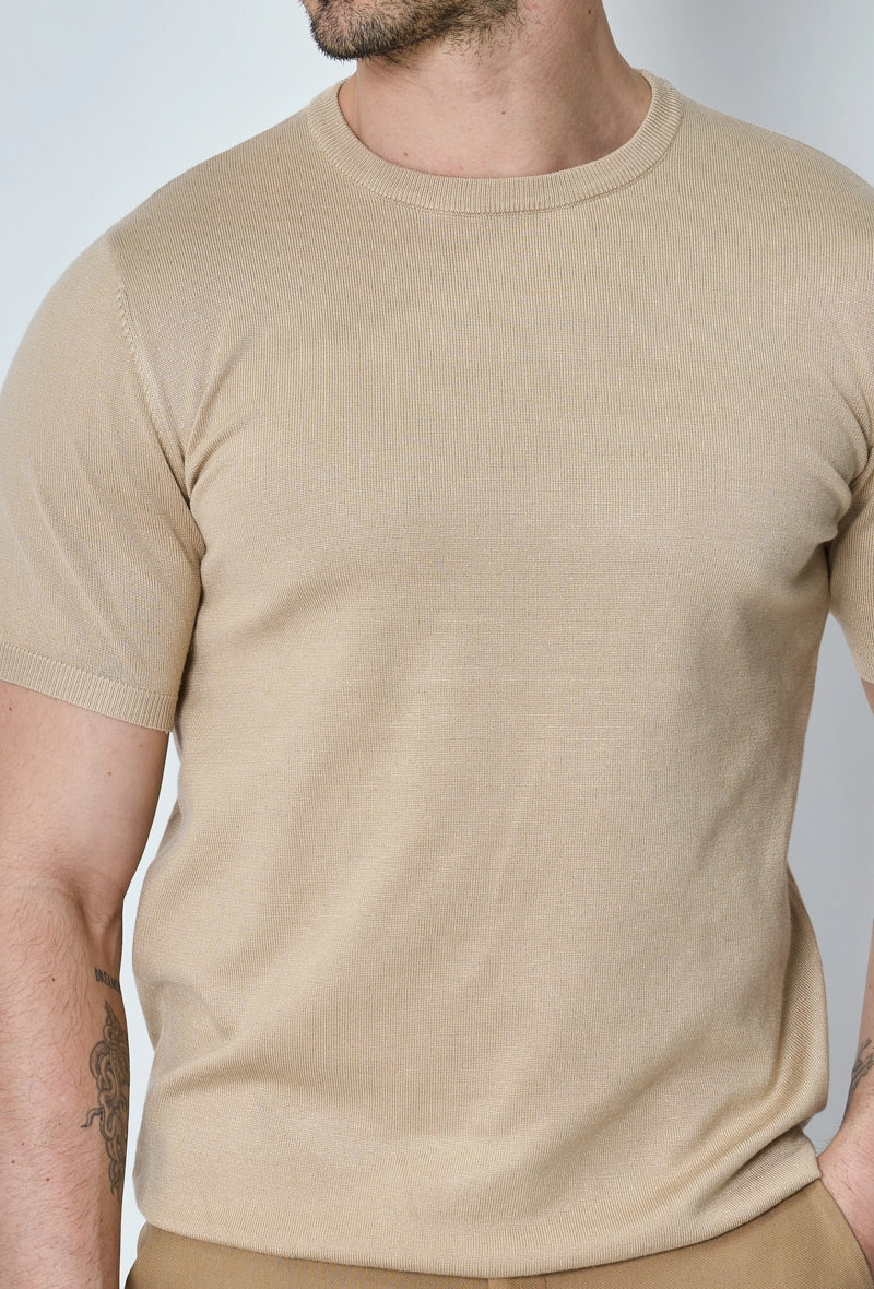 T-shirt manches courtes uni en maille - Image 14
