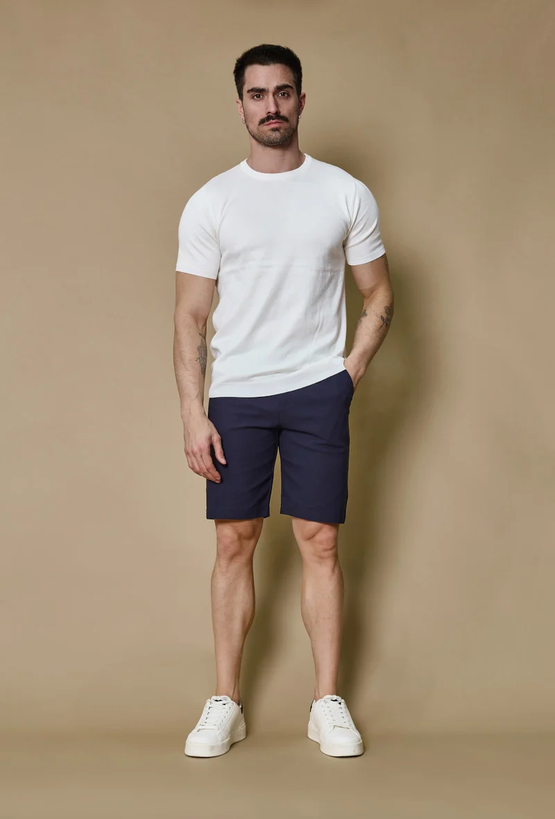 T-shirt manches courtes uni en maille - Image 19