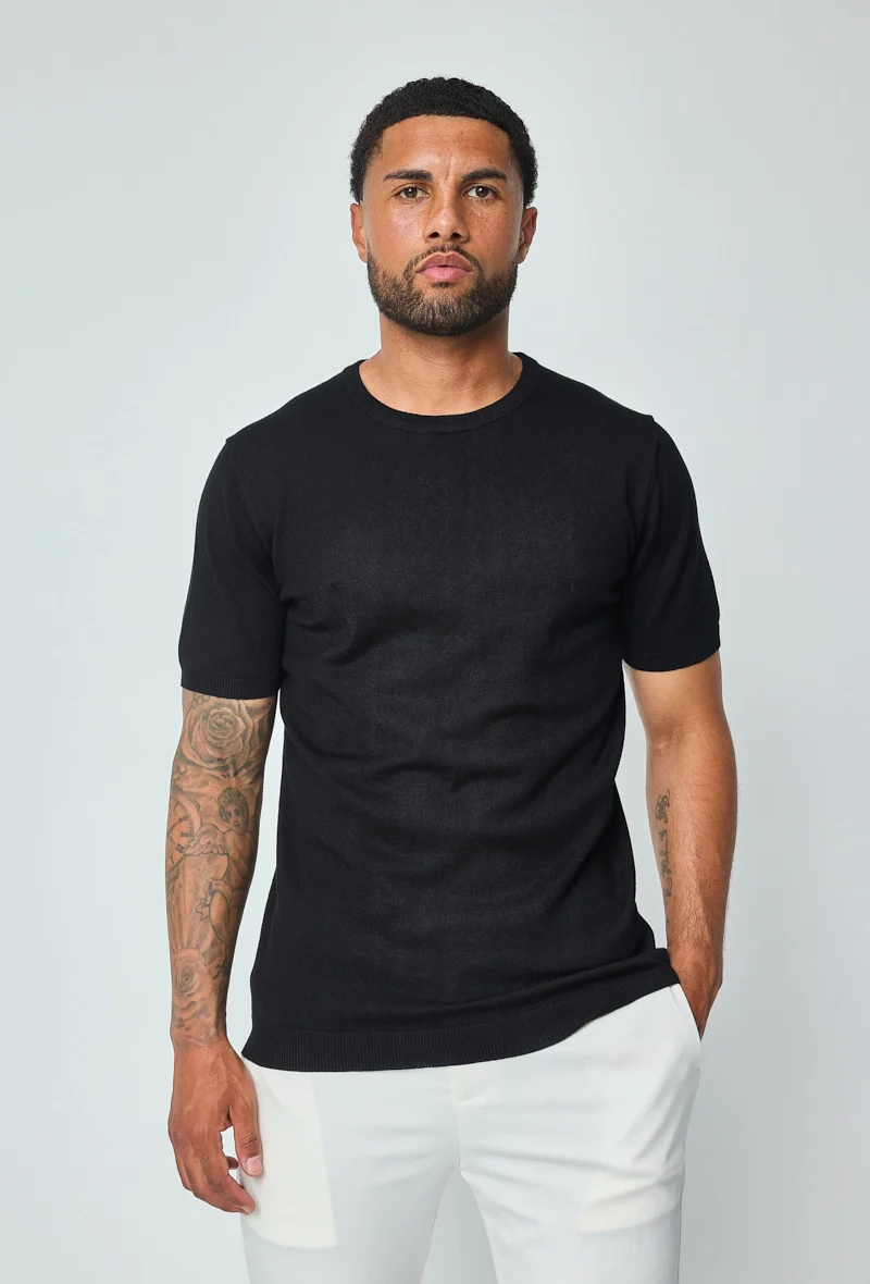 T-shirt manches courtes uni en maille - Image 21