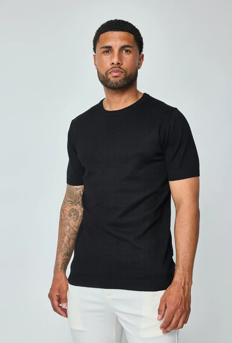 T-shirt manches courtes uni en maille - Image 22
