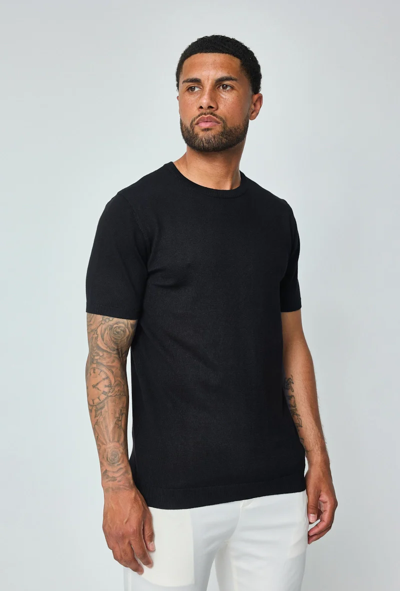 T-shirt manches courtes uni en maille - Image 23