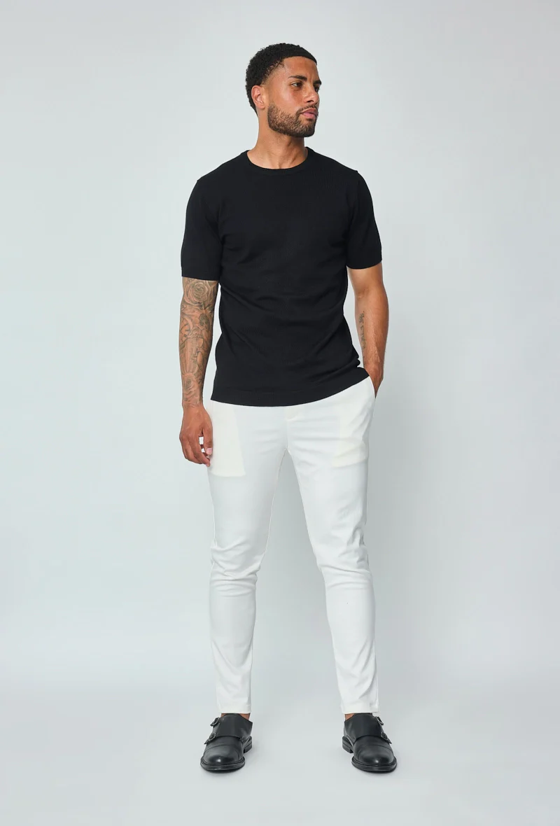 T-shirt manches courtes uni en maille - Image 26