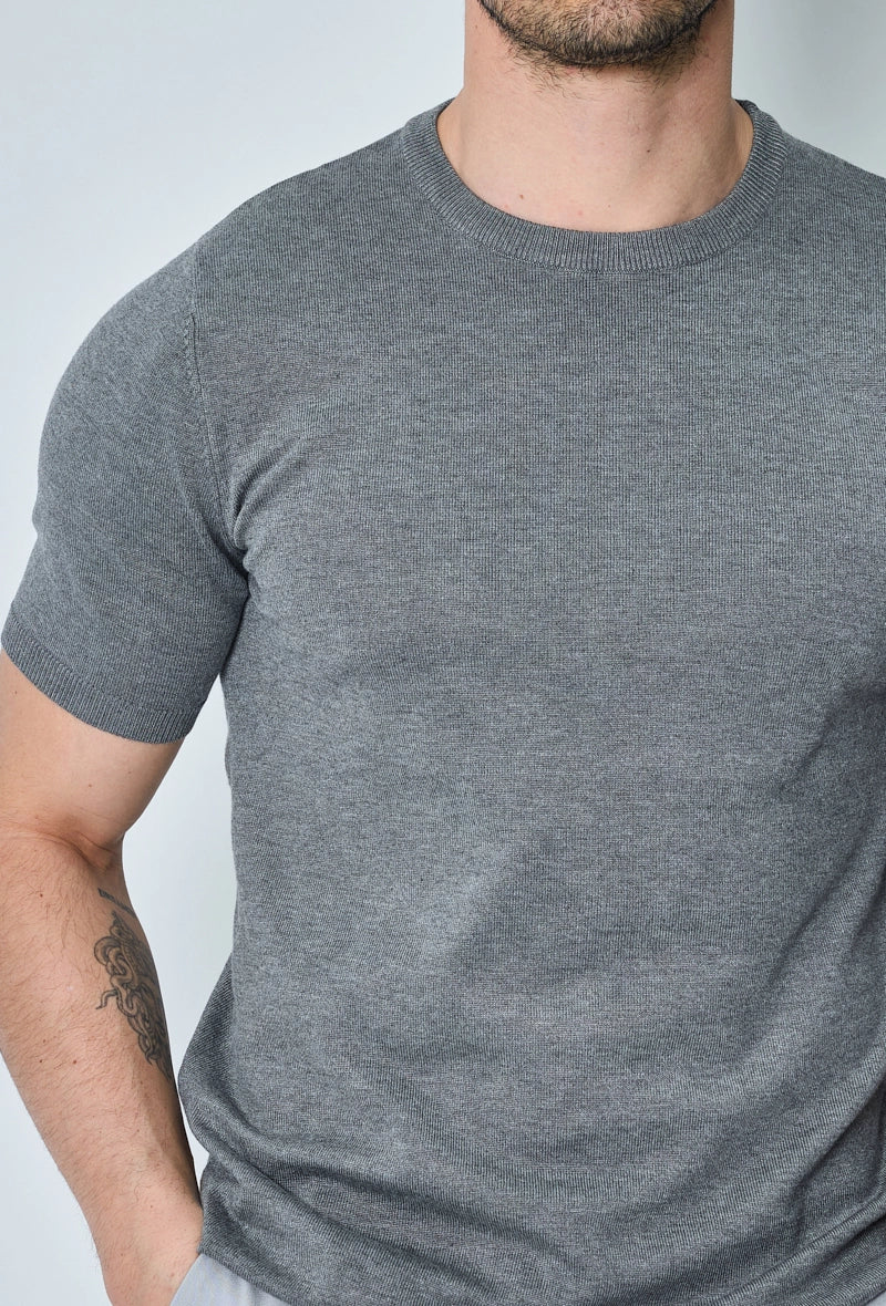 T-shirt manches courtes uni en maille - Image 4