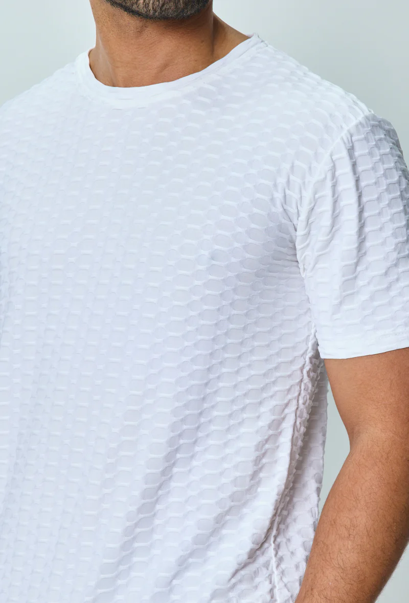 T-shirt manches courtes uni texturé - Image 20