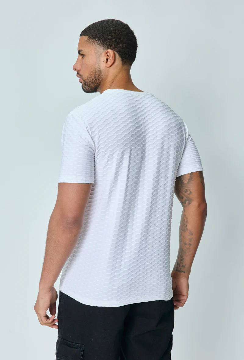 T-shirt manches courtes uni texturé - Image 21