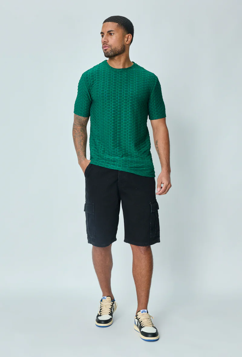 T-shirt manches courtes uni texturé - Image 4