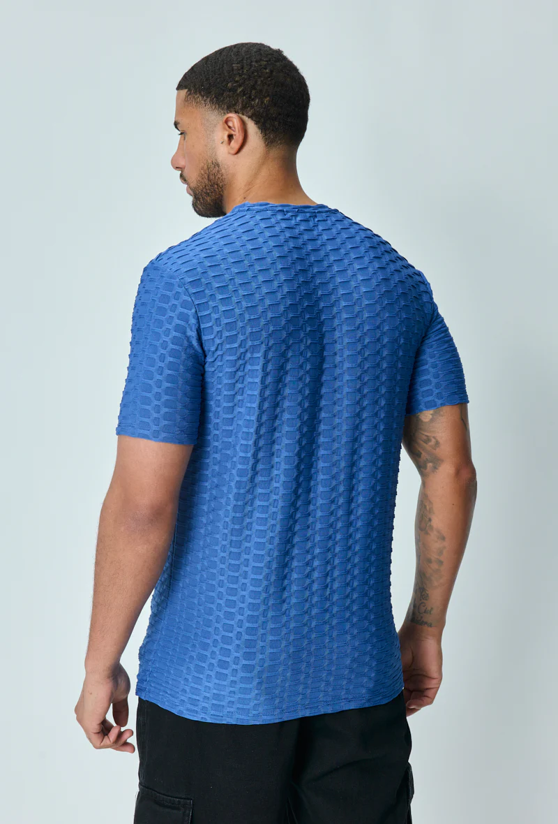 T-shirt manches courtes uni texturé - Image 8