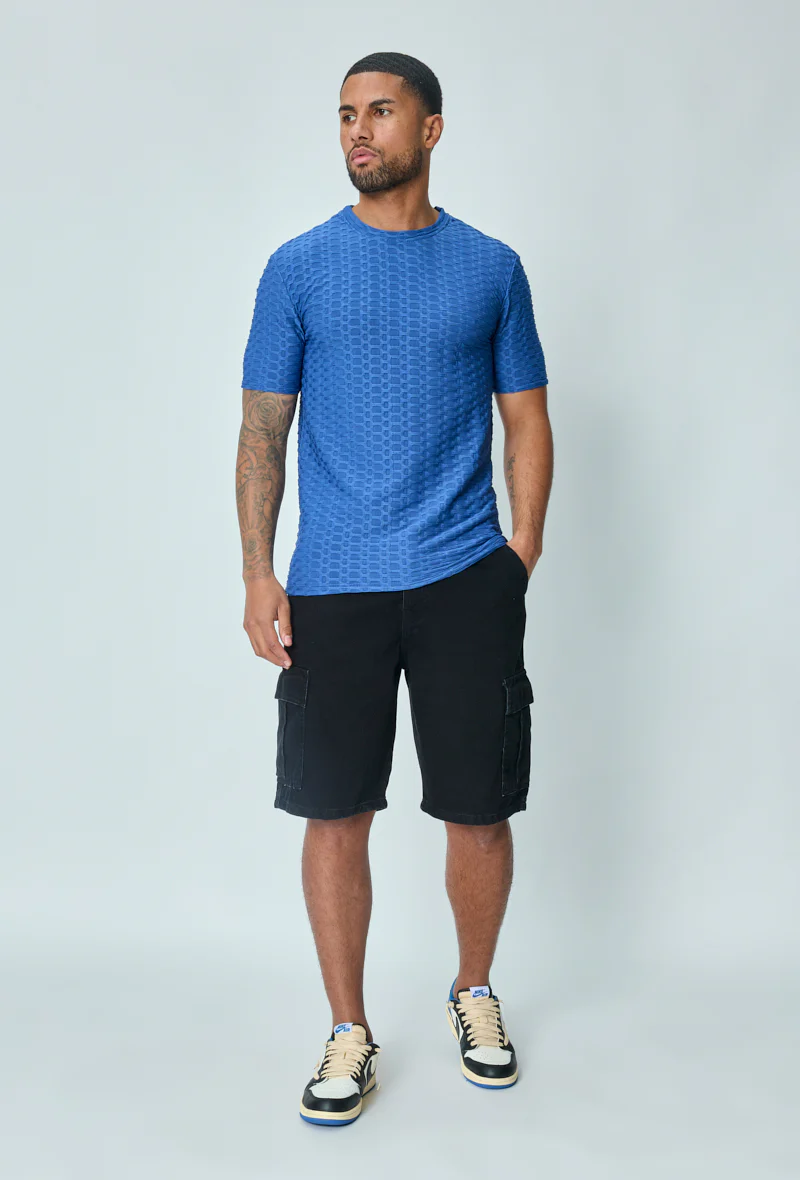 T-shirt manches courtes uni texturé - Image 9