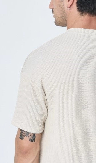 T-shirt plissé uni - Image 10