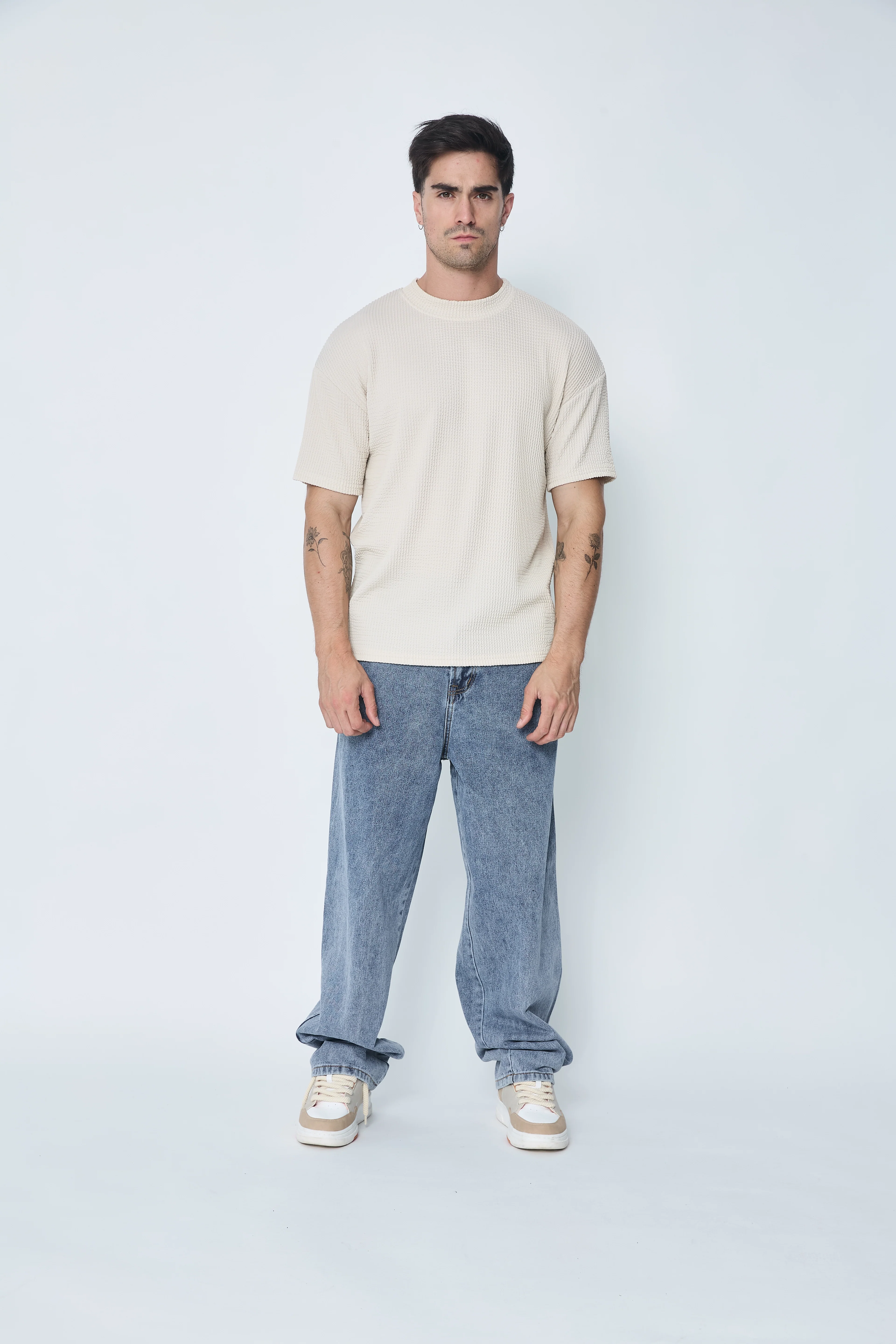 T-shirt plissé uni - Image 11
