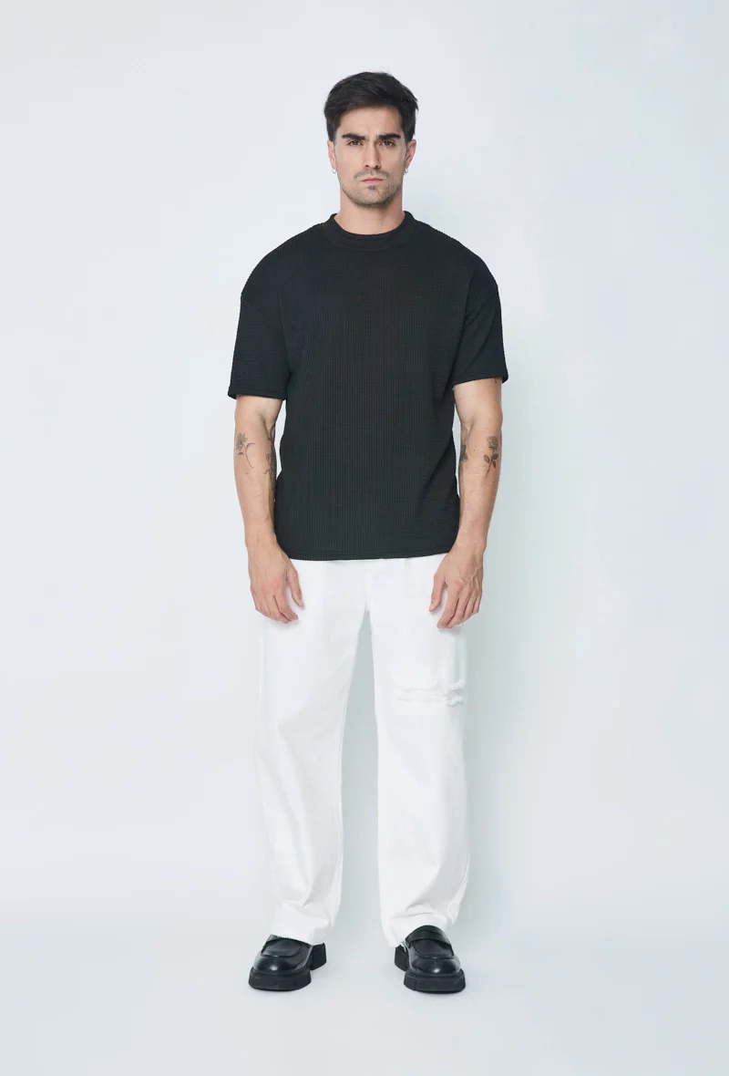 T-shirt plissé uni - Image 15