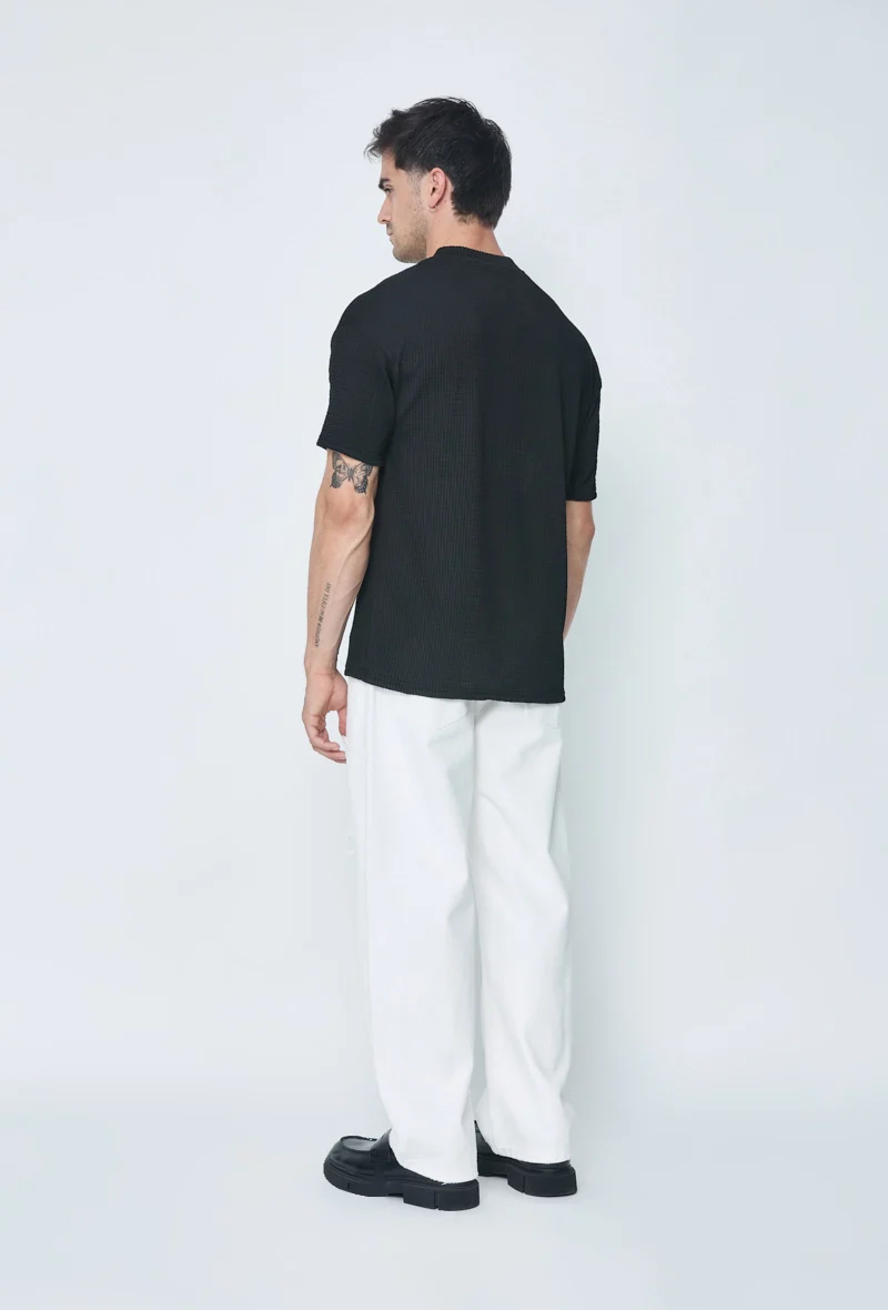 T-shirt plissé uni - Image 16