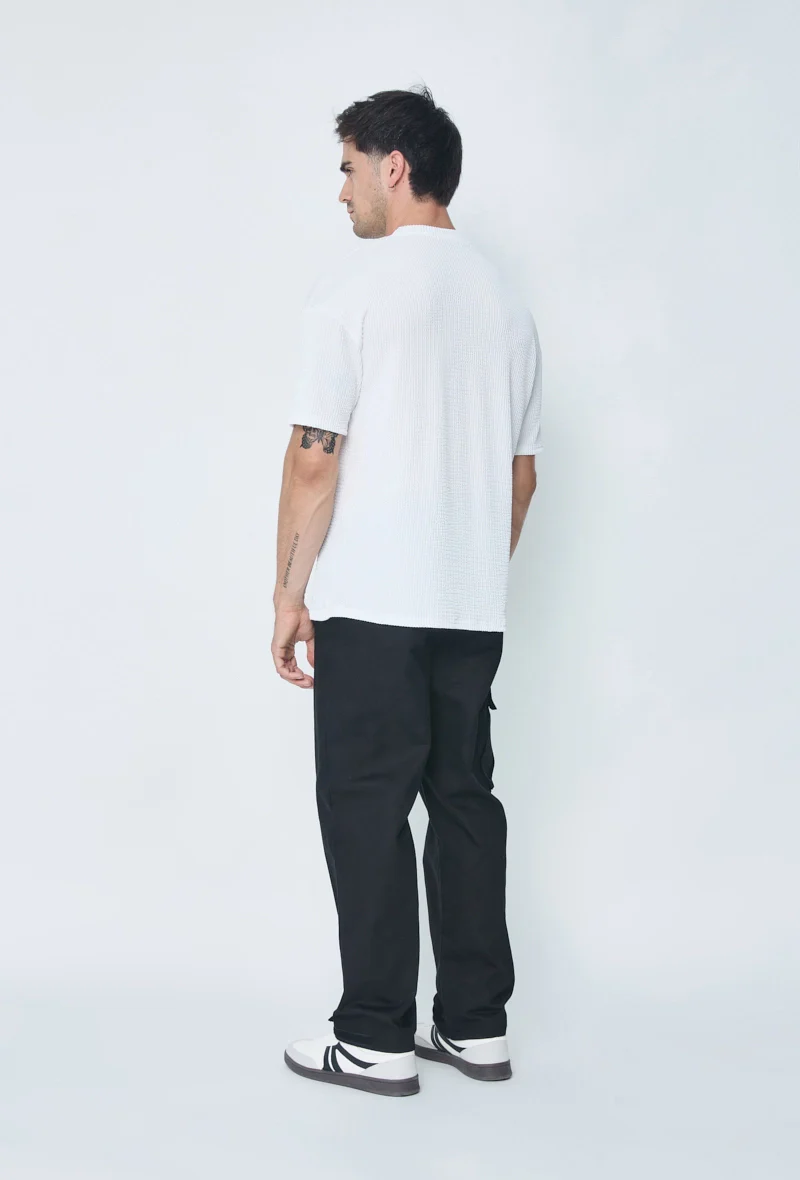 T-shirt plissé uni - Image 6