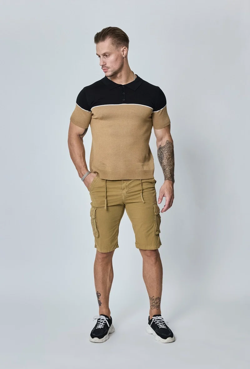 T-shirt polo en maille bicolore - Image 7