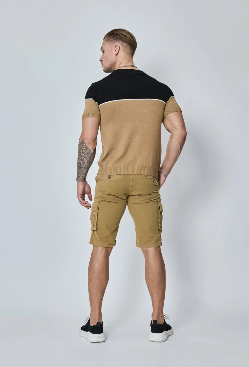 T-shirt polo en maille bicolore - Image 8