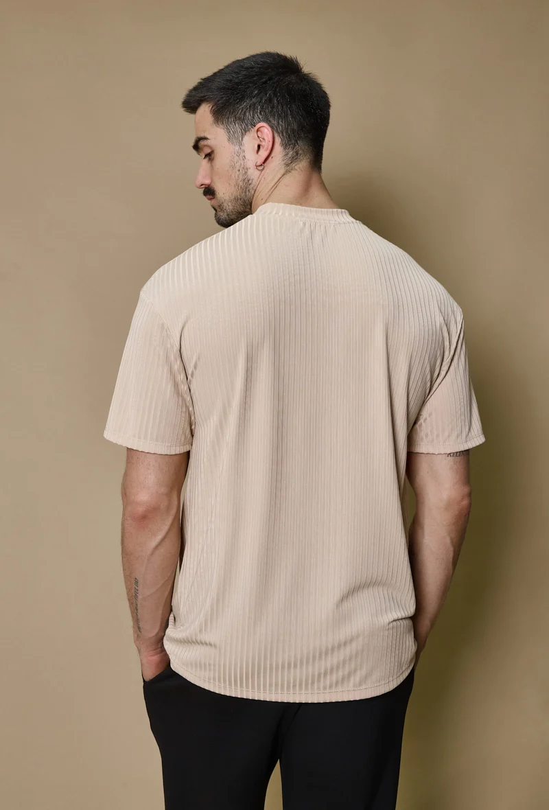 T-shirt uni à rayures oversize - Image 10
