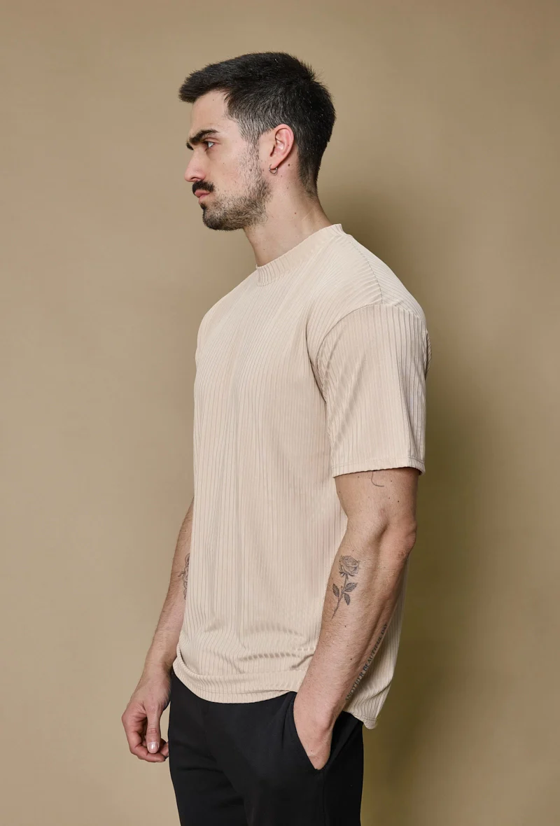 T-shirt uni à rayures oversize - Image 11