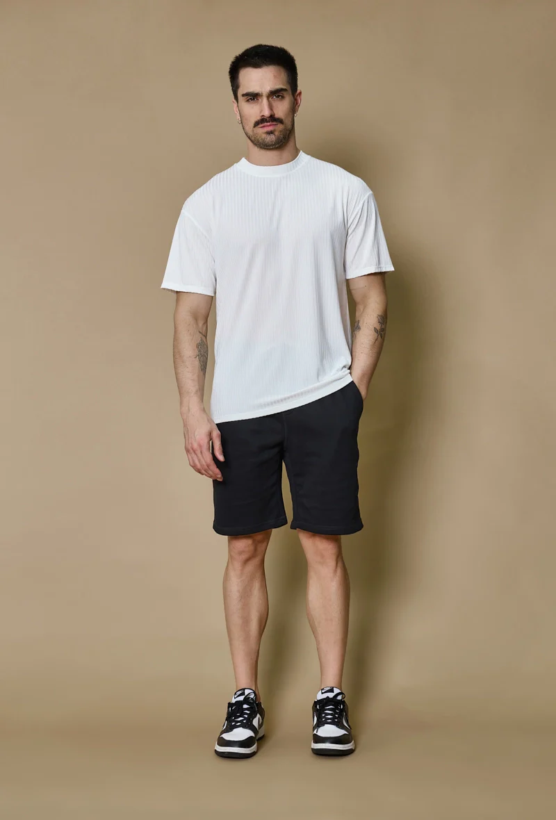 T-shirt uni à rayures oversize - Image 15