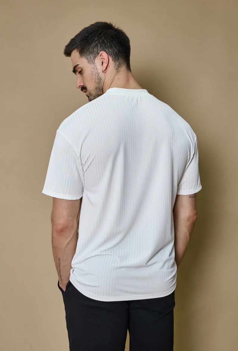 T-shirt uni à rayures oversize - Image 16