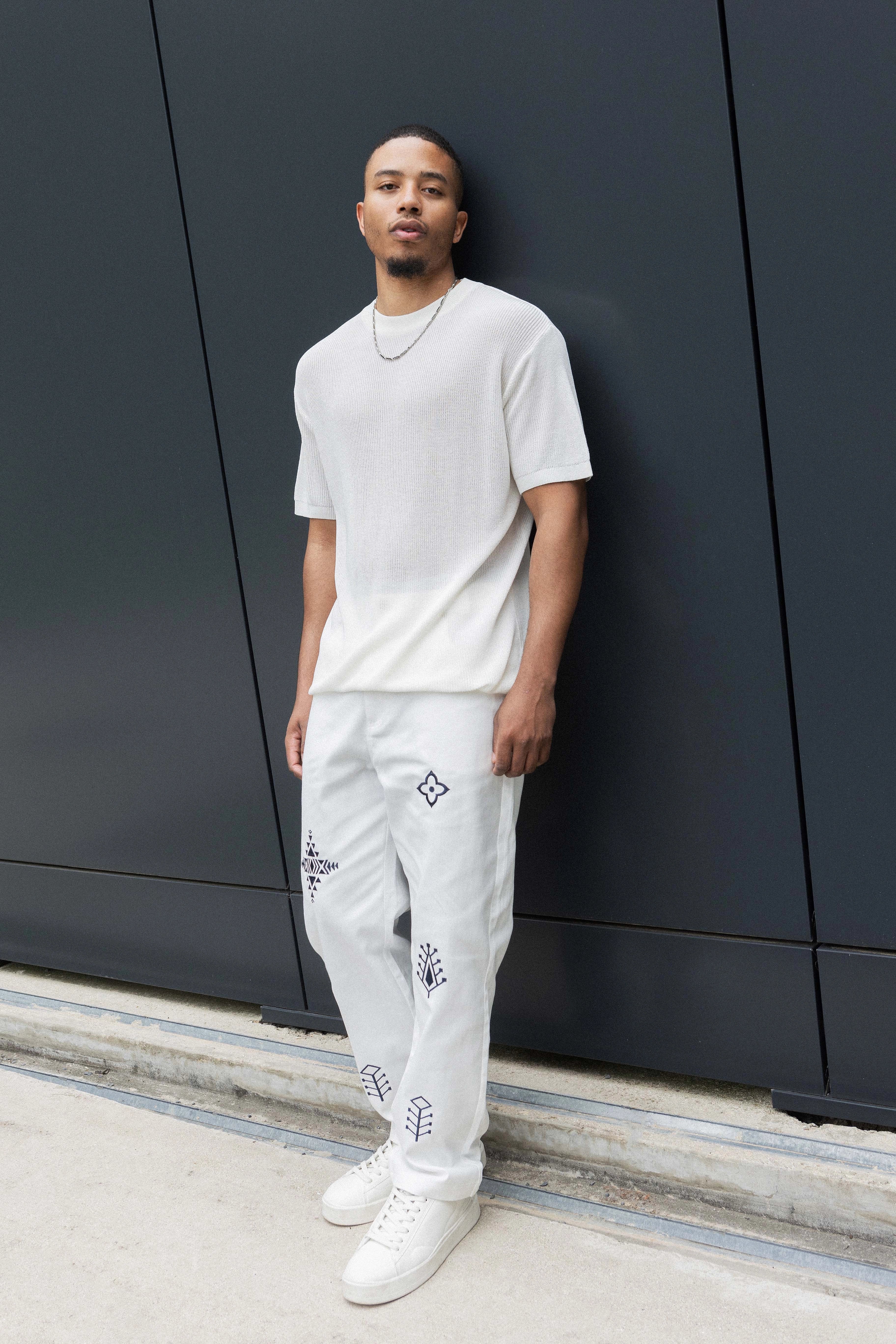 T-shirt uni en maille manches courtes - Image 3