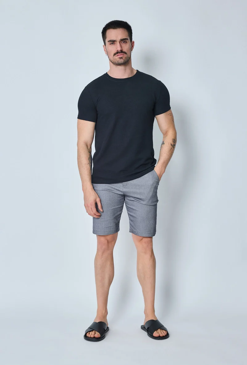T-shirt uni en maille - Image 10