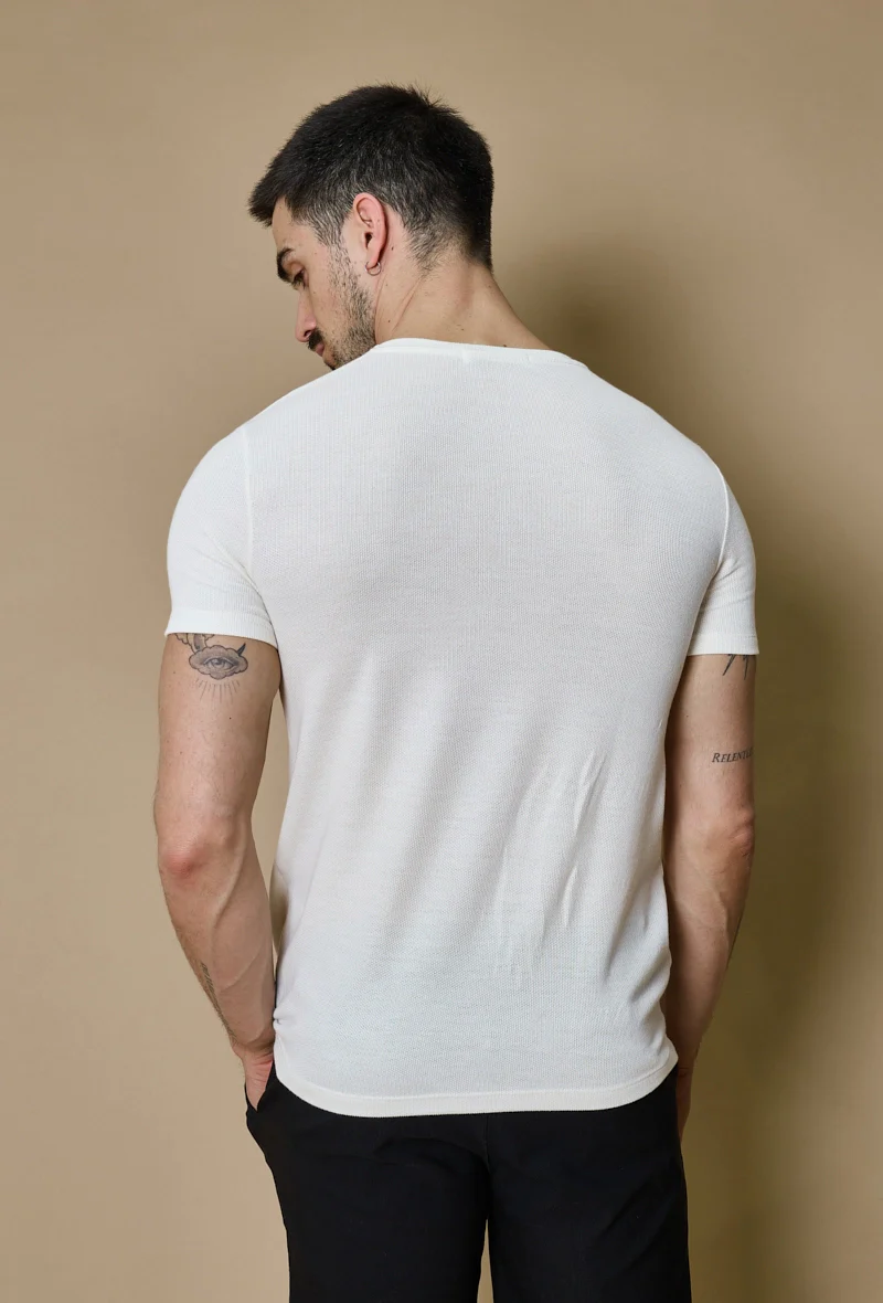 T-shirt uni en maille - Image 17