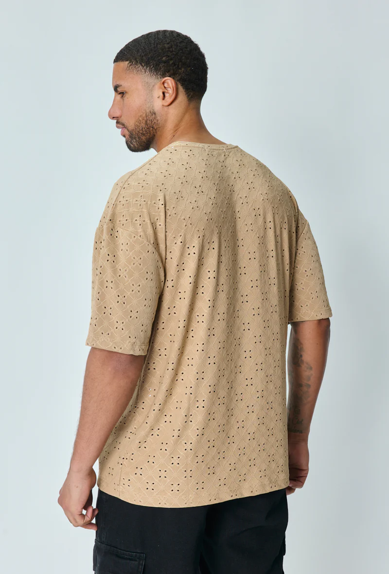 T-shirt uni oversized troué - Image 12