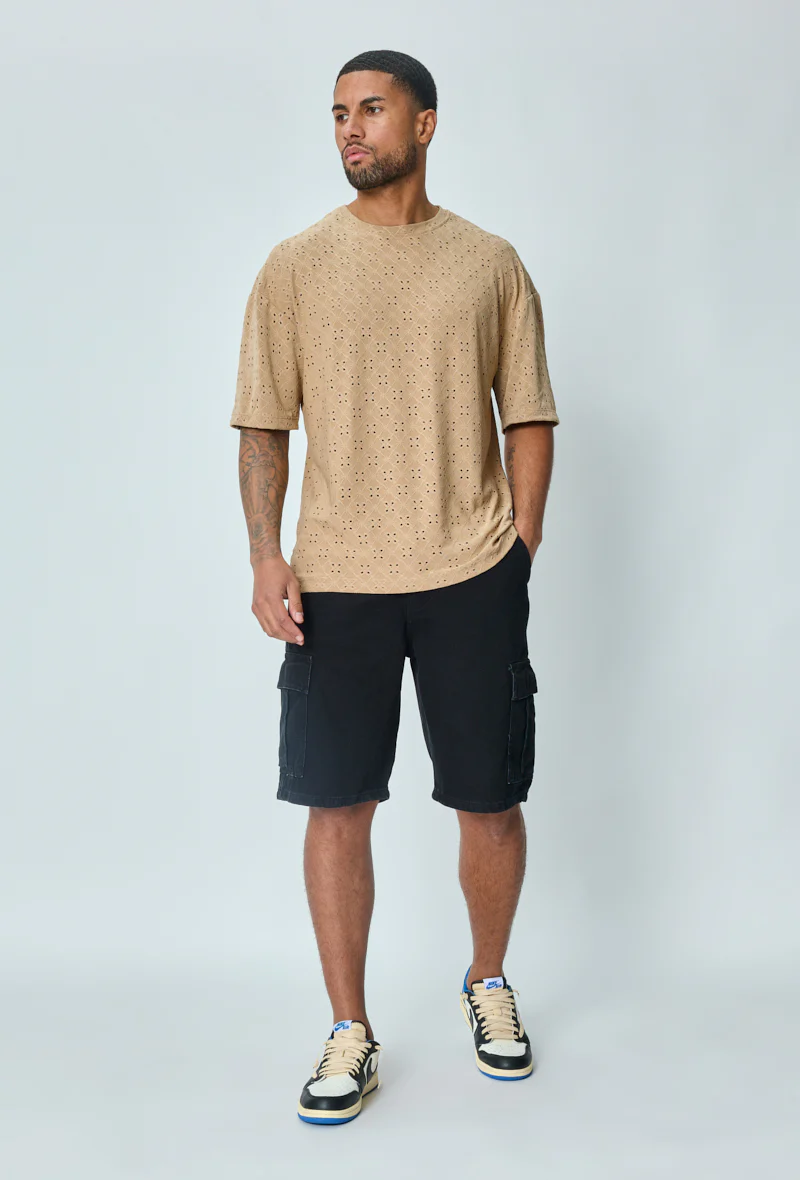 T-shirt uni oversized troué - Image 13