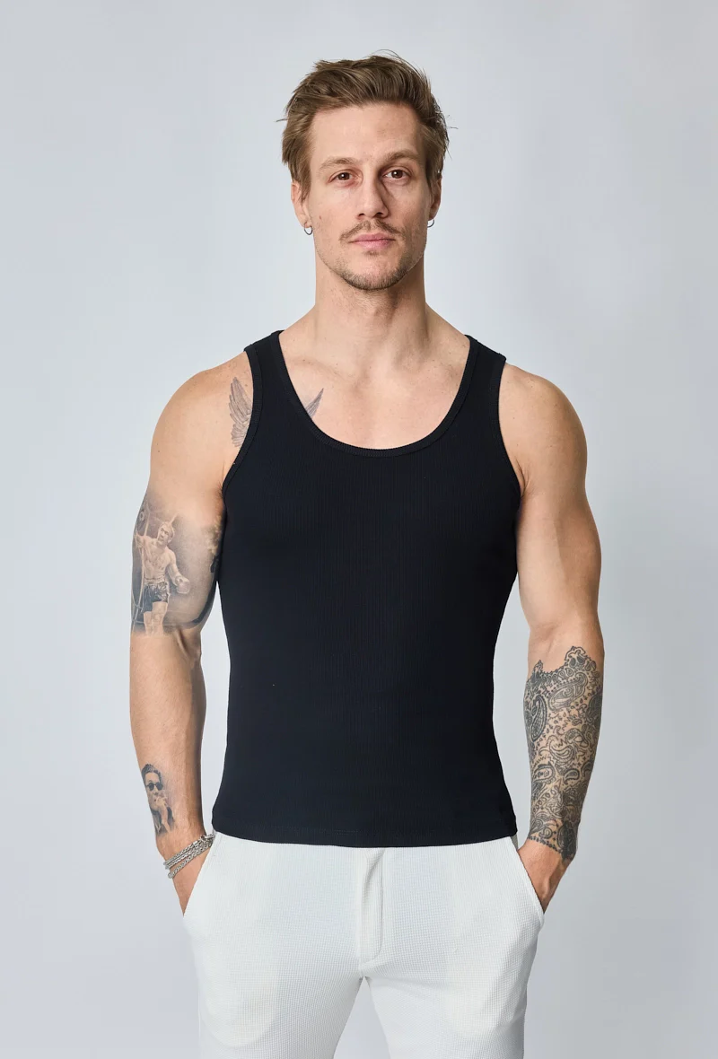 T-shirt uni sans manches - Image 3