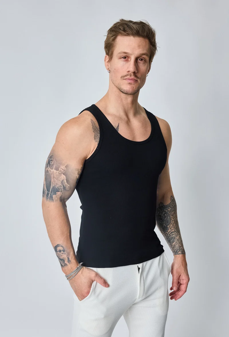T-shirt uni sans manches - Image 5